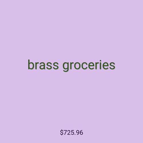 brass groceries