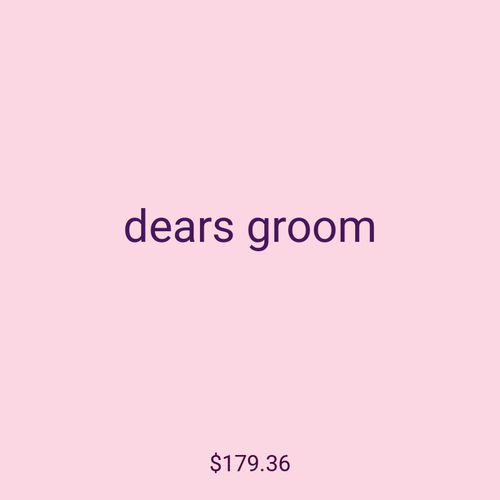 dears groom