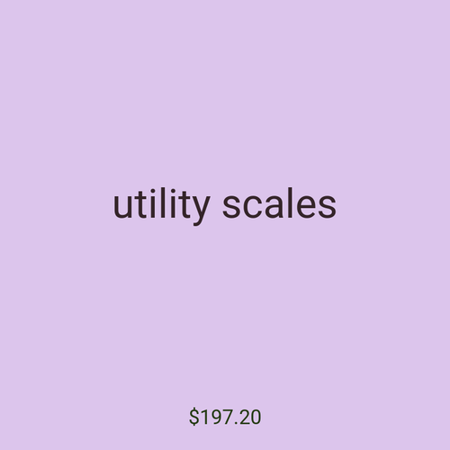 utility scales