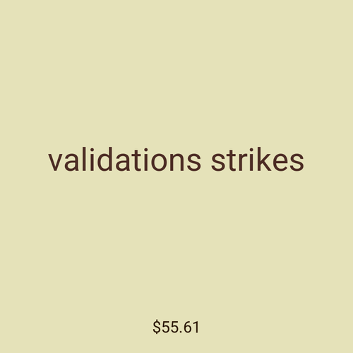 validations strikes