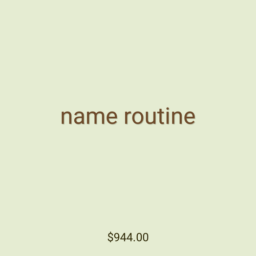 name routine
