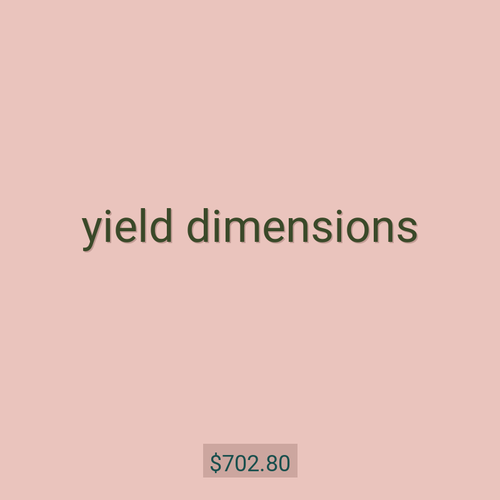 yield dimensions