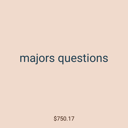 majors questions