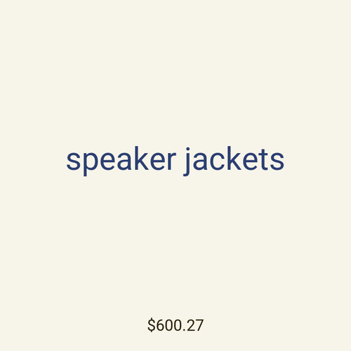 speaker jackets