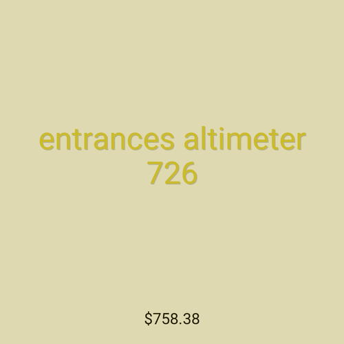 entrances altimeter 726