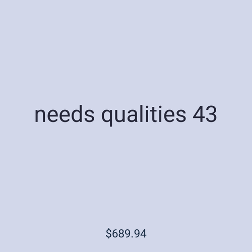 needs qualities 43