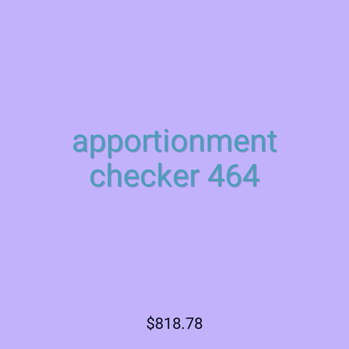 apportionment checker 464