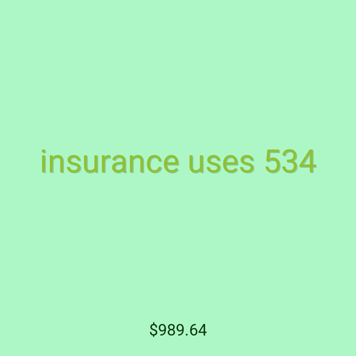 insurance uses 534