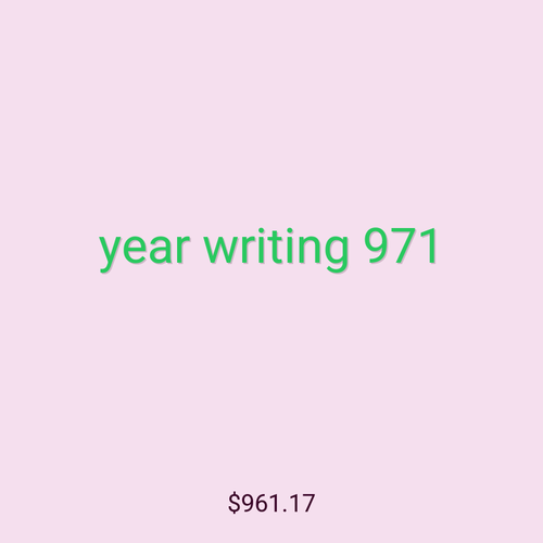 year writing 971