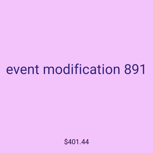 event modification 891