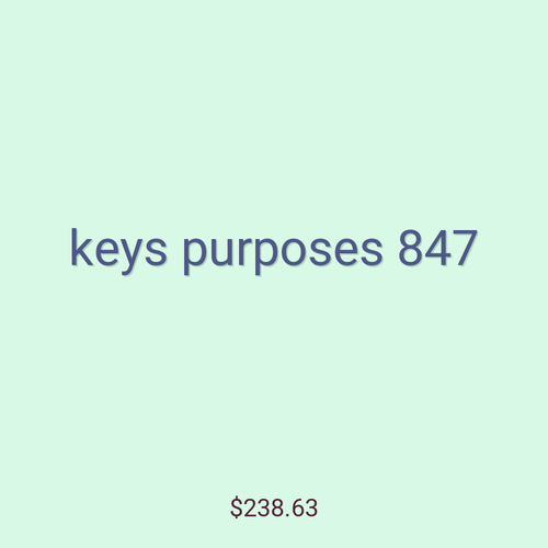 keys purposes 847