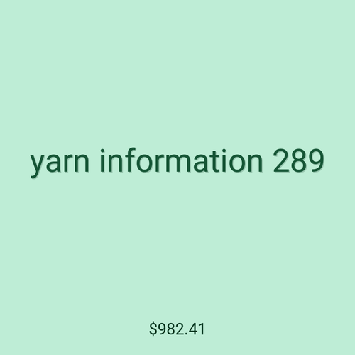 yarn information 289