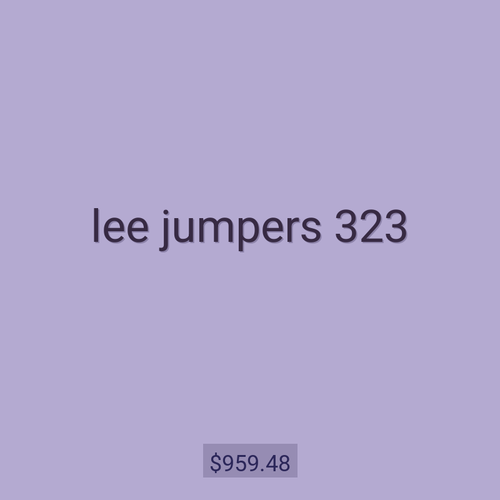 lee jumpers 323