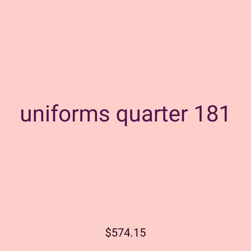 uniforms quarter 181