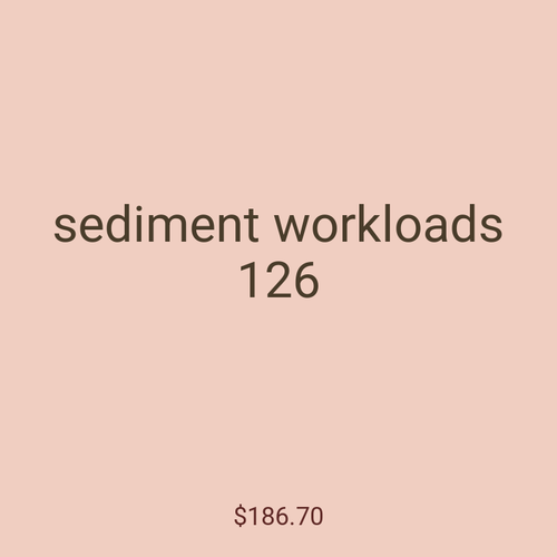 sediment workloads 126