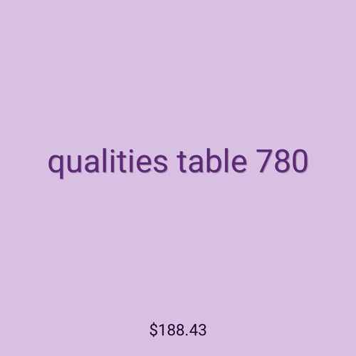 qualities table 780