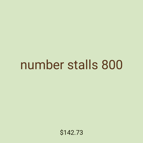 number stalls 800
