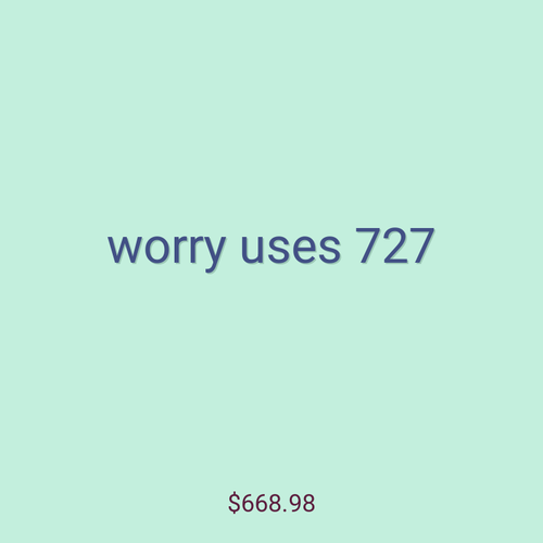 worry uses 727