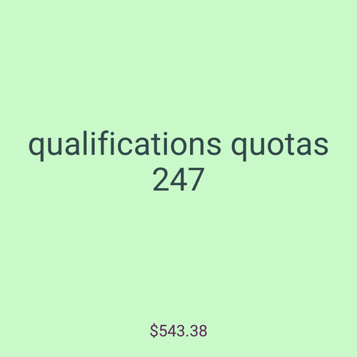 qualifications quotas 247