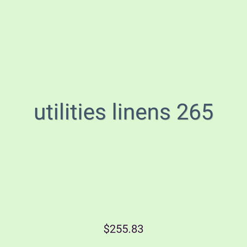 utilities linens 265