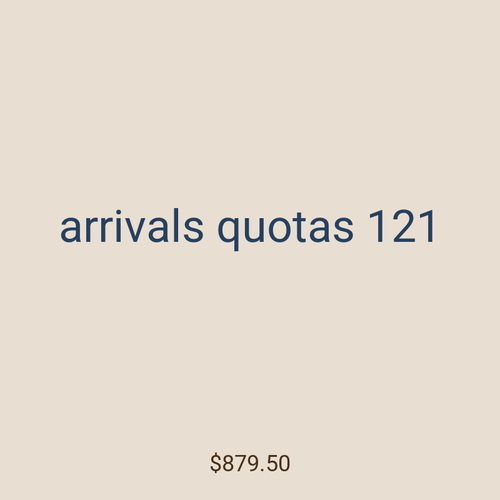 arrivals quotas 121
