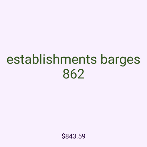 establishments barges 862