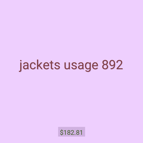 jackets usage 892