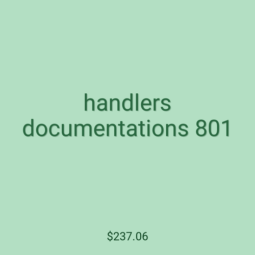 handlers documentations 801