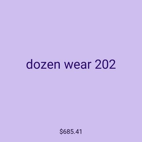 dozen wear 202