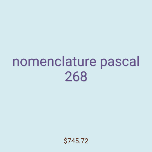 nomenclature pascal 268