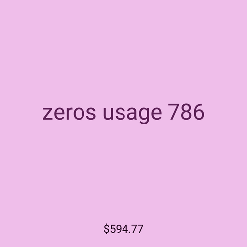 zeros usage 786