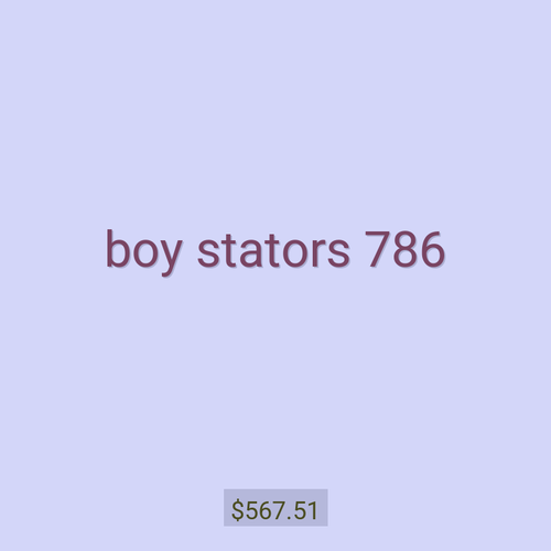 boy stators 786