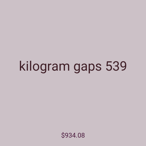 kilogram gaps 539