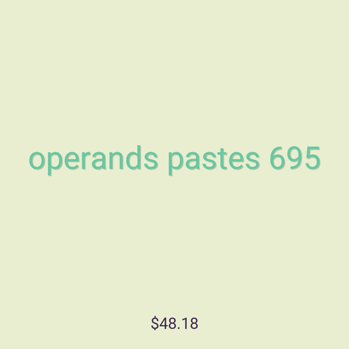 operands pastes 695