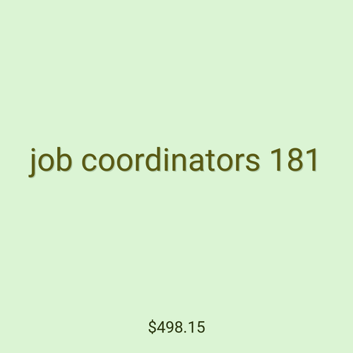 job coordinators 181