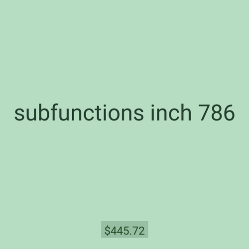 subfunctions inch 786
