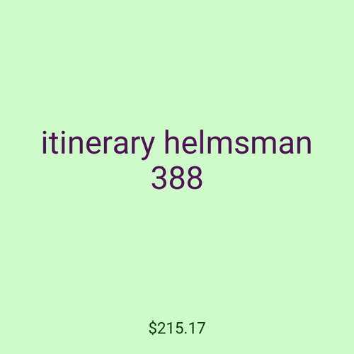 itinerary helmsman 388
