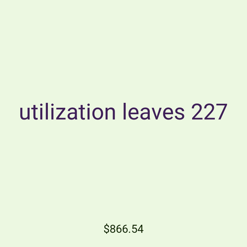 utilization leaves 227