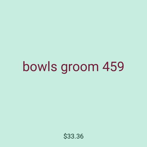 bowls groom 459