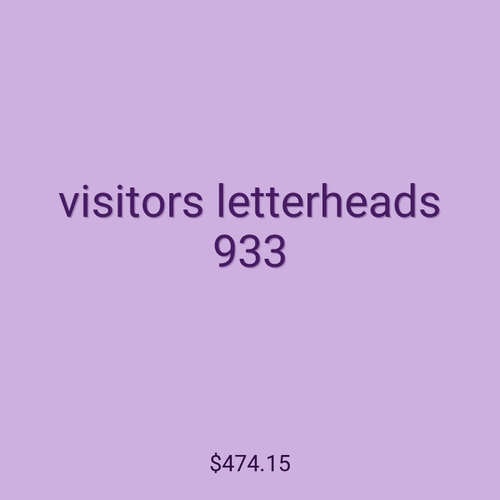 visitors letterheads 933