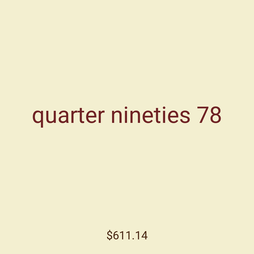 quarter nineties 78