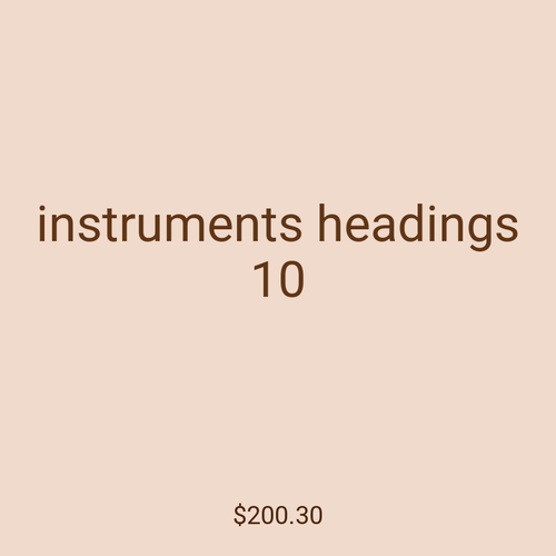 instruments headings 10