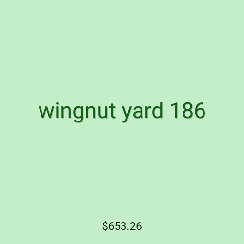 wingnut yard 186