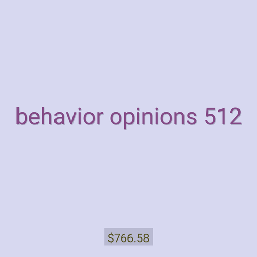 behavior opinions 512