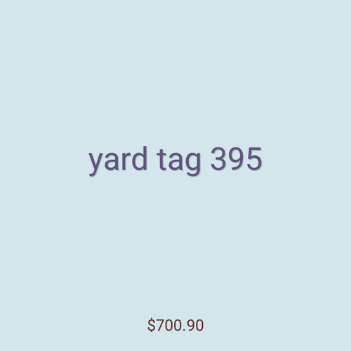 yard tag 395
