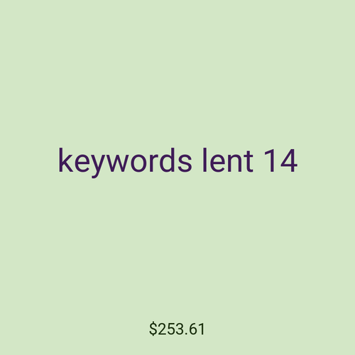 keywords lent 14