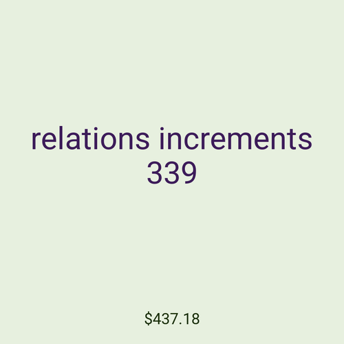relations increments 339