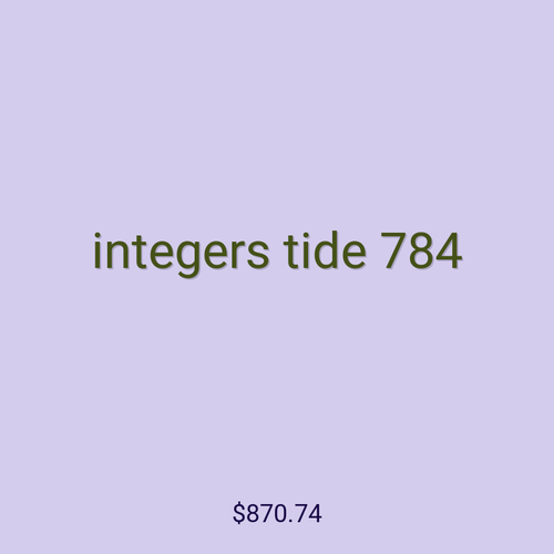 integers tide 784