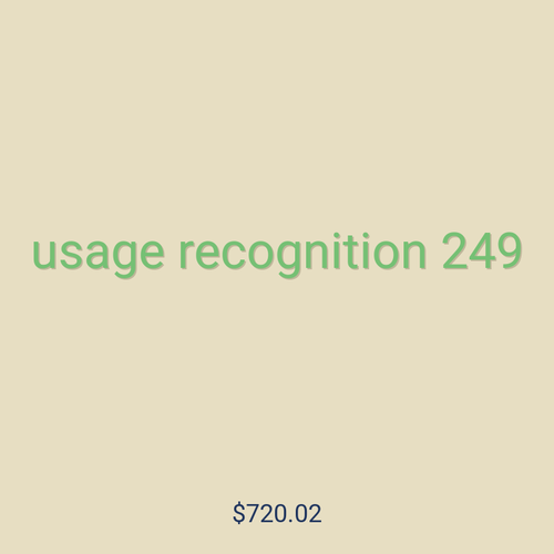 usage recognition 249