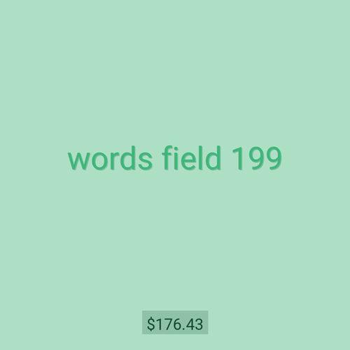 words field 199